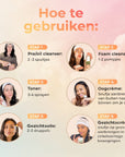 Daily 6-step routine - Anti Oneffenheden, irritaties, Rosacea, onrustige en droge huid, Wallen, Rimpels, Aging en donkere kringen - Velveux - 8720618457998 - Vegan en Natuurlijke skincare routine's