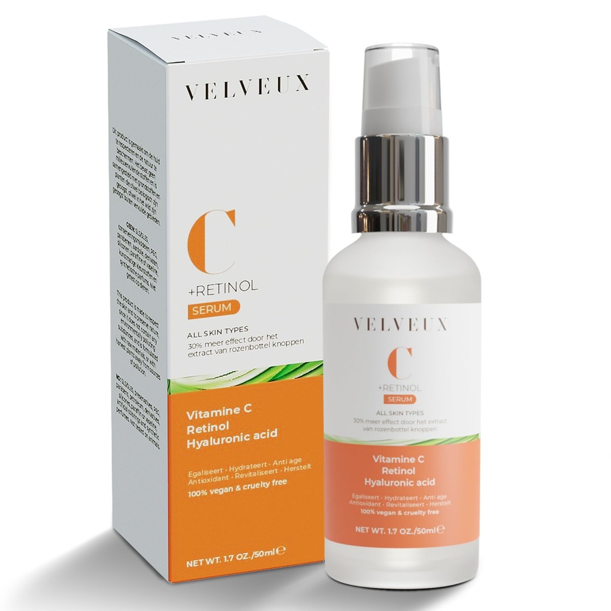 Vitamine C & Retinol Serum - Vegan en Natuurlijk