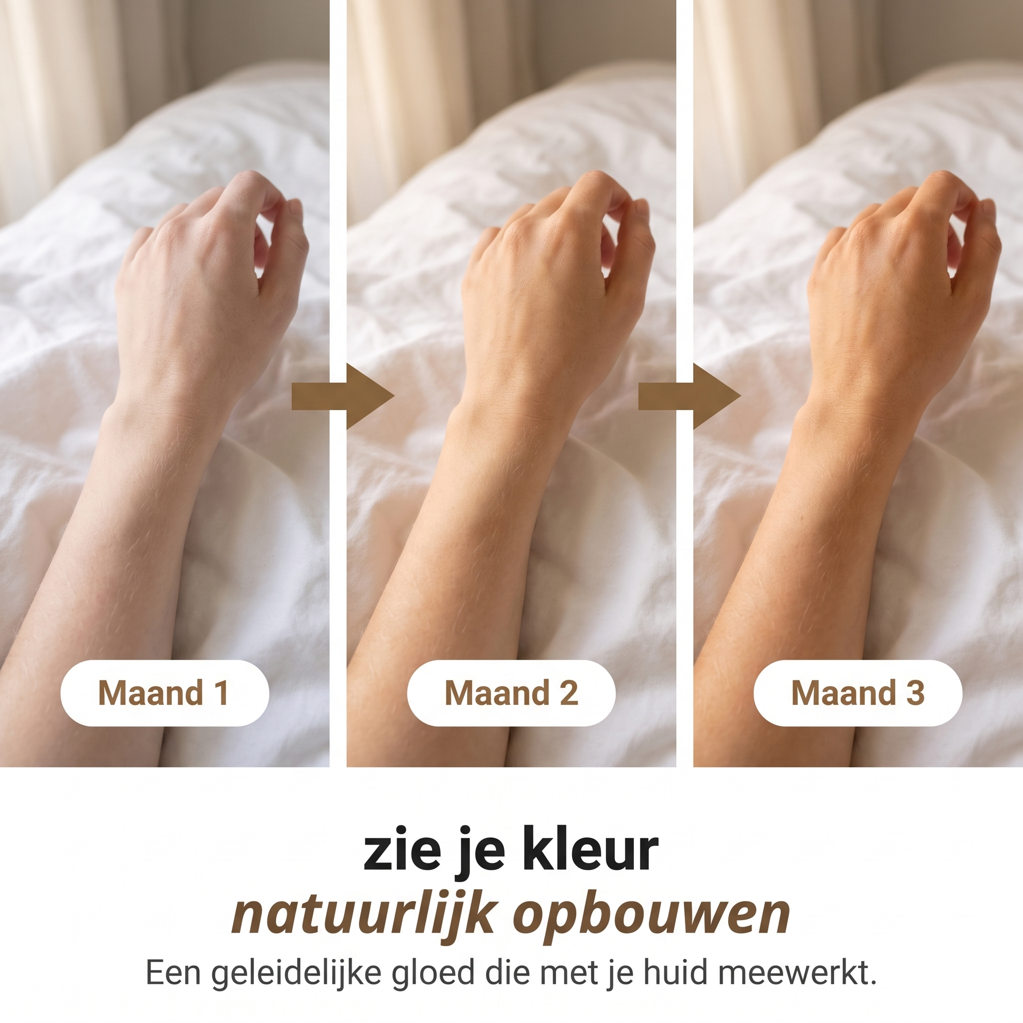 Zie je kleur natuurlijk opbouwen - maand 1 tot 3