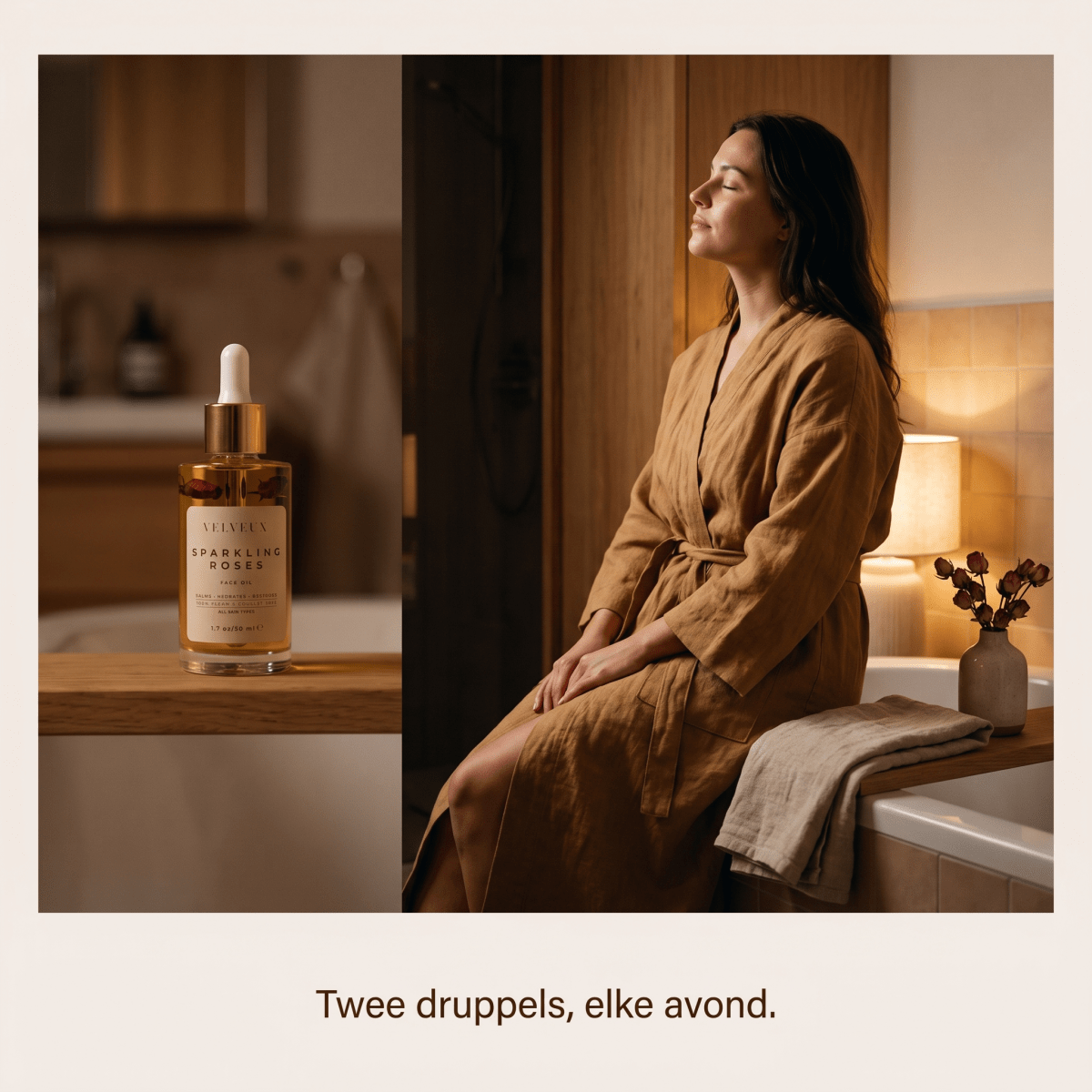 Rozen gezichtsolie tegen eczeem, irritaties en roodheid - VelveuxNL - 8720256752165 - Vegan en Natuurlijke skincare routine's