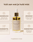 Rozen gezichtsolie tegen eczeem, irritaties en roodheid - VelveuxNL - 8720256752165 - Vegan en Natuurlijke skincare routine's
