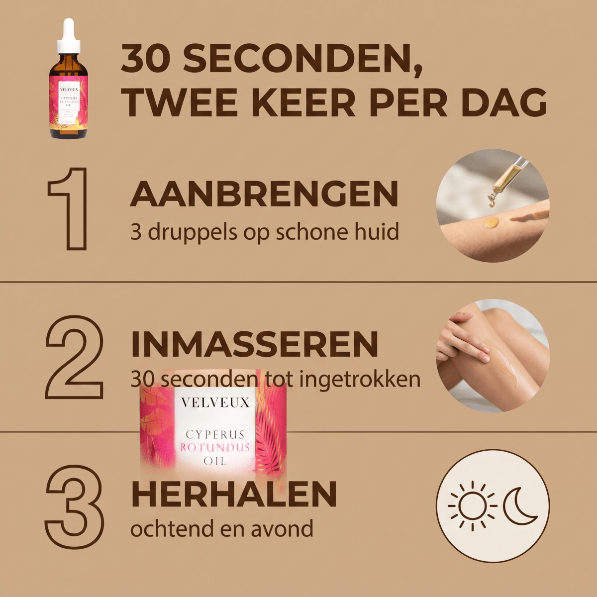 Velveux Cyperus Rotundus Olie - VelveuxNL -  - Vegan en Natuurlijke skincare routine's