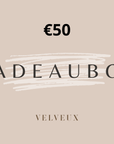 Velveux online Cadeaubon / Cadeaukaart - Velveux - Vegan en Natuurlijke skincare routine's